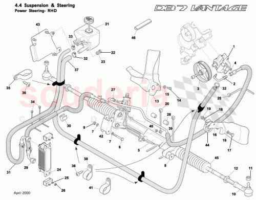 Part Diagram for Aston Martin 701062