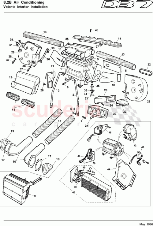 Part Diagram for Aston Martin 8990360