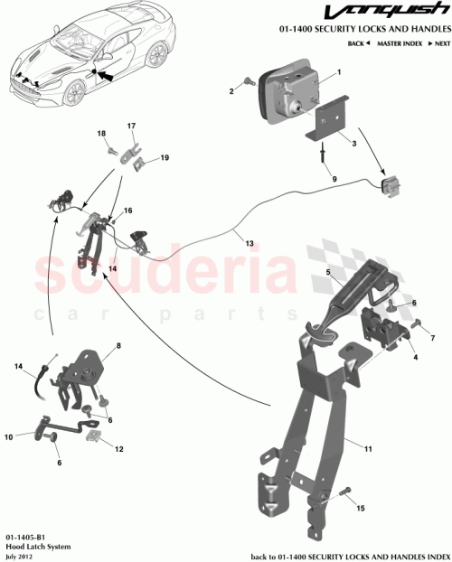 Part Diagram for Aston Martin DD43-5284-AD