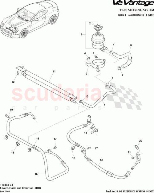Part Diagram for Aston Martin AD23-3A719-DA