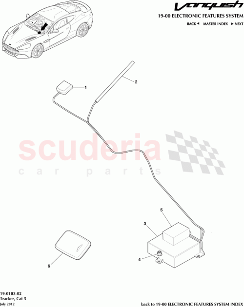 Part Diagram for Aston Martin DG33-19H300-AA