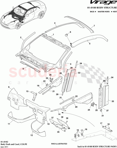 Part Diagram for Aston Martin GOAG33F02527AB