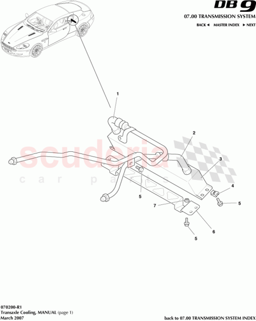 Part Diagram for Aston Martin 8D33-7H255-BA
