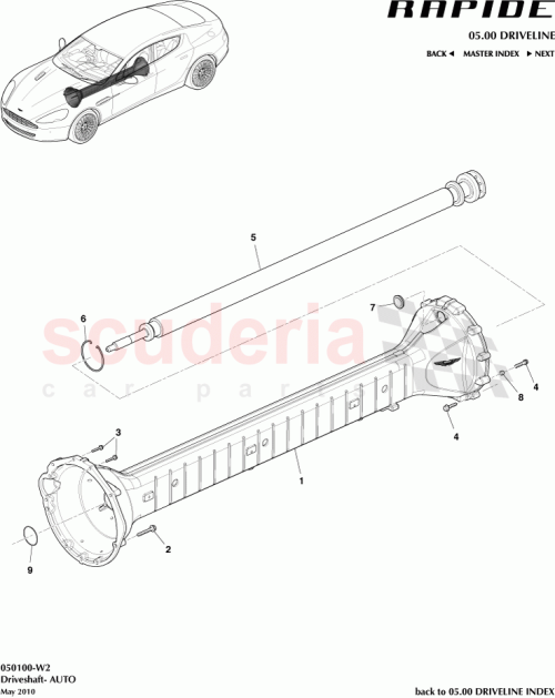 Part Diagram for Aston Martin AD43-4500-BC