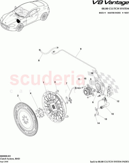 Part Diagram for Aston Martin 6G33-7K592-CB