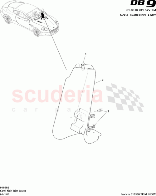 Part Diagram for Aston Martin 4G43-3678AA-AA