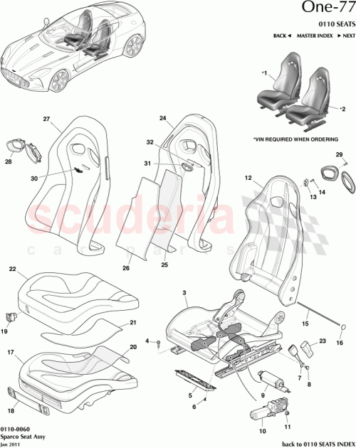 Part Diagram for Aston Martin 610260051