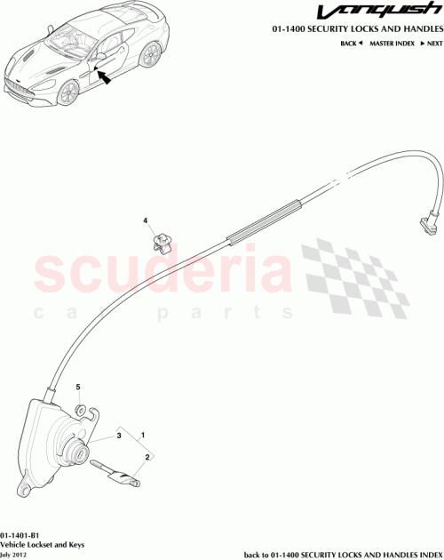 Part Diagram for Aston Martin CD33-F21991-AB