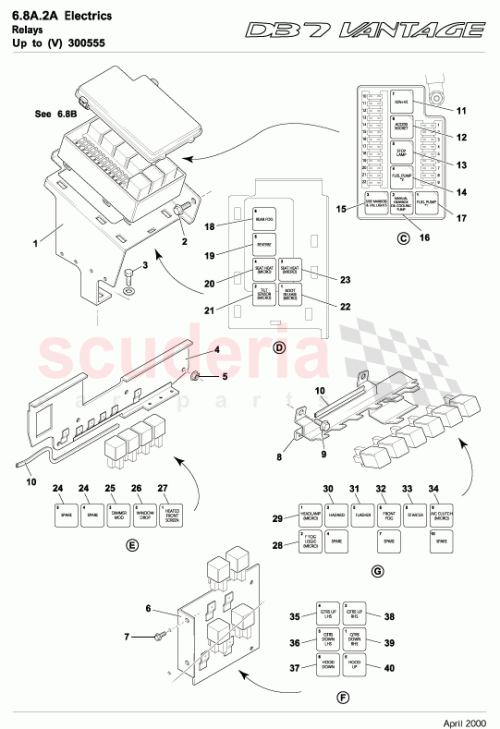 Part Diagram for Aston Martin 69-122331-AB