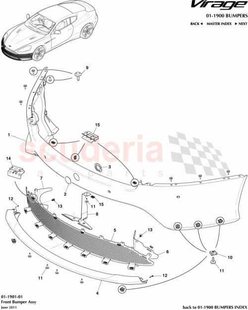 Part Diagram for Aston Martin 4G4317C832AB
