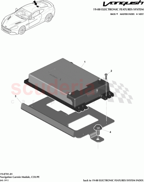 Part Diagram for Aston Martin CD33-10E887-AA