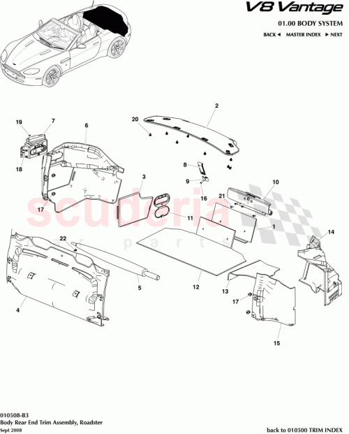 Part Diagram for Aston Martin 6G33-L454A22-AFW