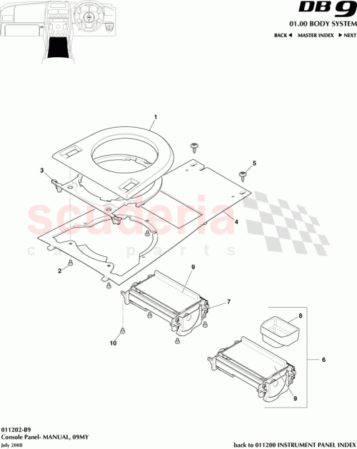 Part Diagram for Aston Martin 6G33-045A67-EB