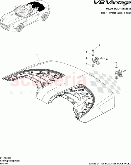 Part Diagram for Aston Martin 6G33-L501A00-AH