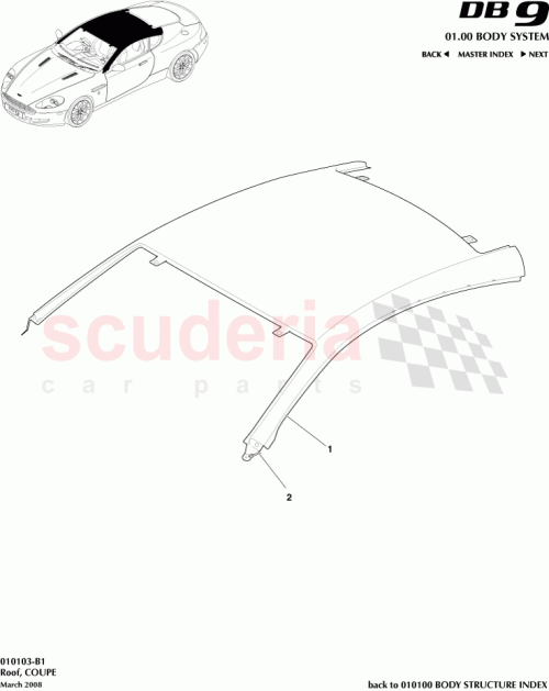 Part Diagram for Aston Martin 8D33-68885-AA