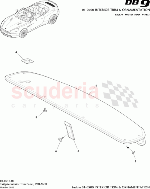 Part Diagram for Aston Martin AD33-L580374-AB
