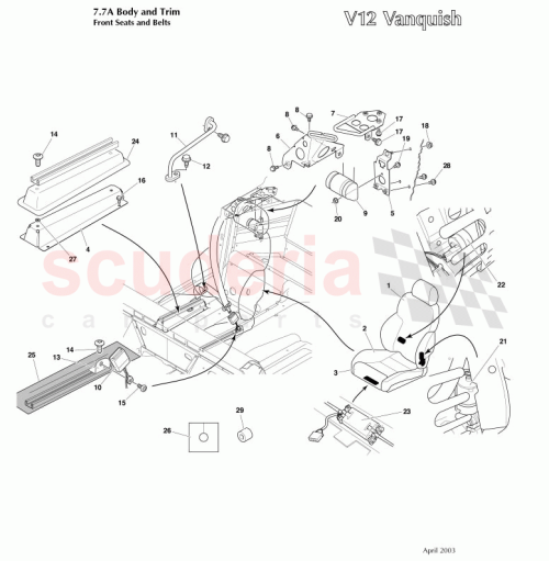 Part Diagram for Aston Martin 3R12746064AAW