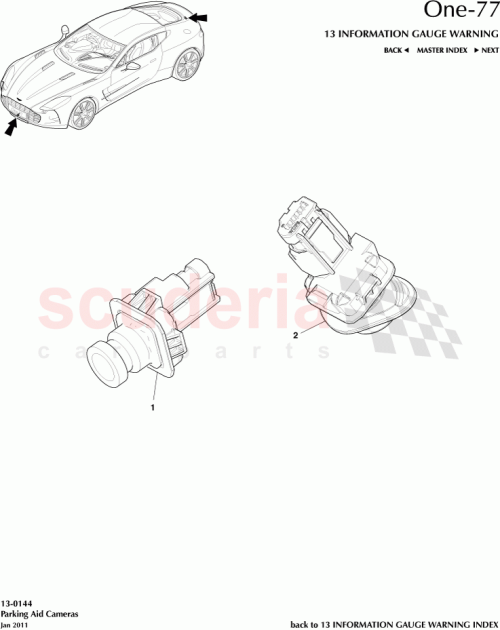 Part Diagram for Aston Martin AY93-19G490-AA