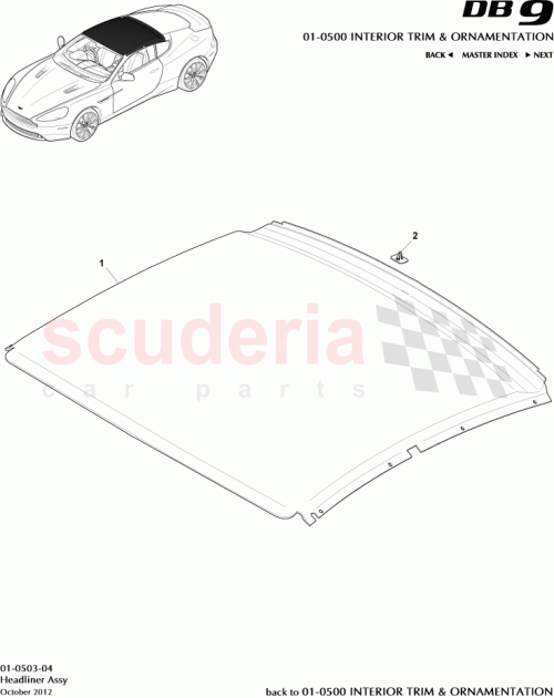 Part Diagram for Aston Martin 4G43-51916-ADW
