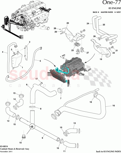 Part Diagram for Aston Martin AY93-6147X-BB