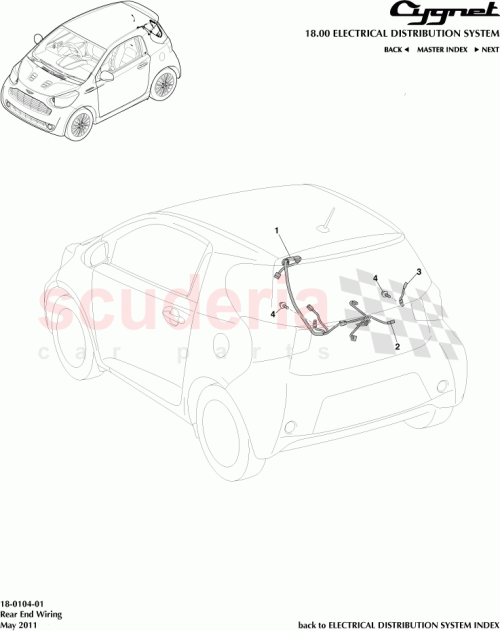 Part Diagram for Aston Martin 82185-74030