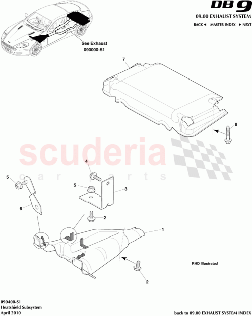 Part Diagram for Aston Martin 4G43-11398-AF
