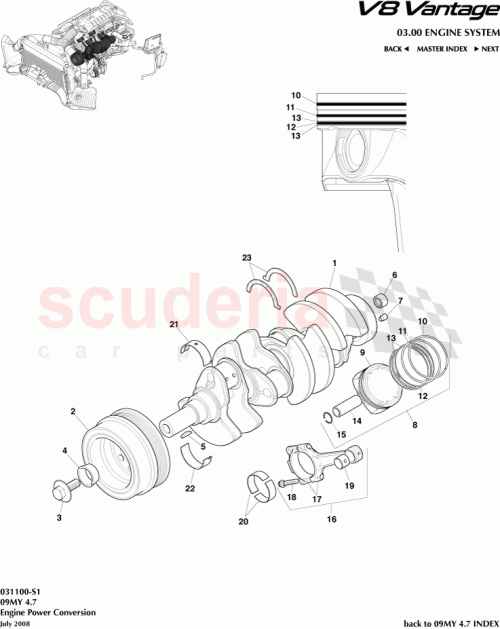 Part Diagram for Aston Martin 9G33-6303-BA