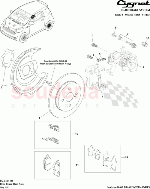 Part Diagram for Aston Martin 31478-52010