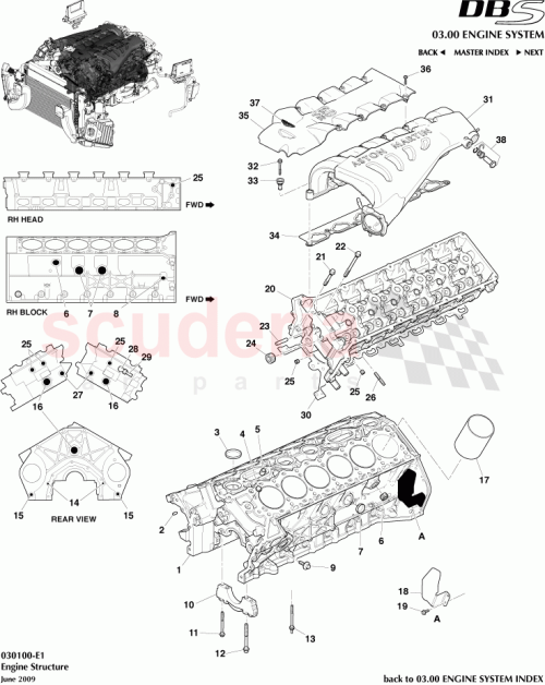 Part Diagram for Aston Martin 8D33-001B46-BB