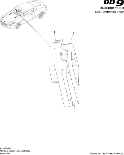 Part Diagram for Aston Martin 6G33-14717-AA