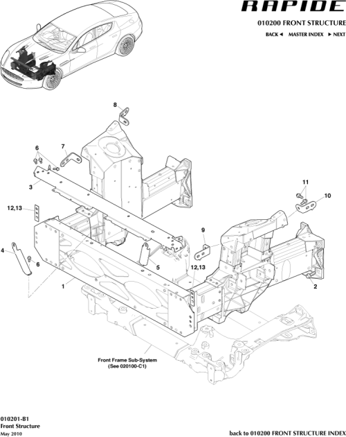 Part Diagram for Aston Martin AD43-V17750-AA