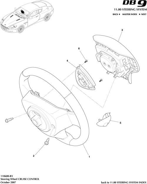 Part Diagram for Aston Martin RY63-31012-ACW