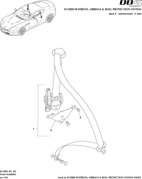 Part Diagram for Aston Martin 8G43-611B69-BCW