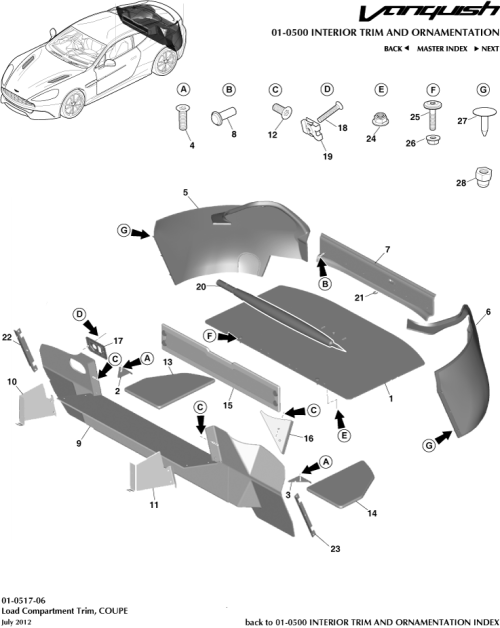 Part Diagram for Aston Martin DD33-F27862-BA