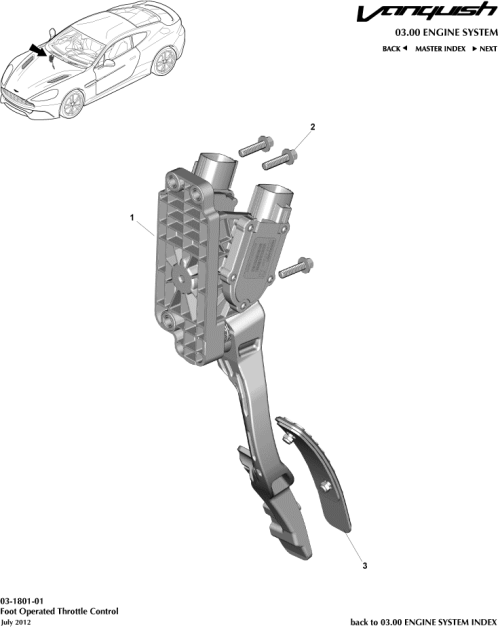 Part Diagram for Aston Martin FD33-9F836-DA