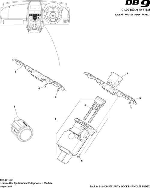 Part Diagram for Aston Martin 9G43-19H386-AG