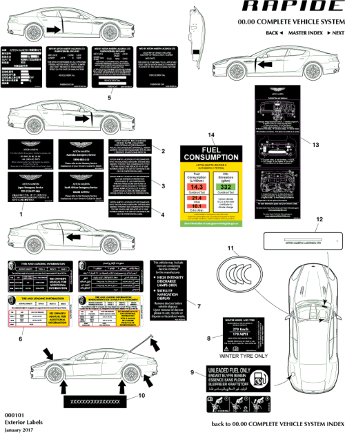 Part Diagram for Aston Martin KD43-69014-CA