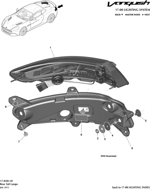 Part Diagram for Aston Martin CD33-13A603-AB