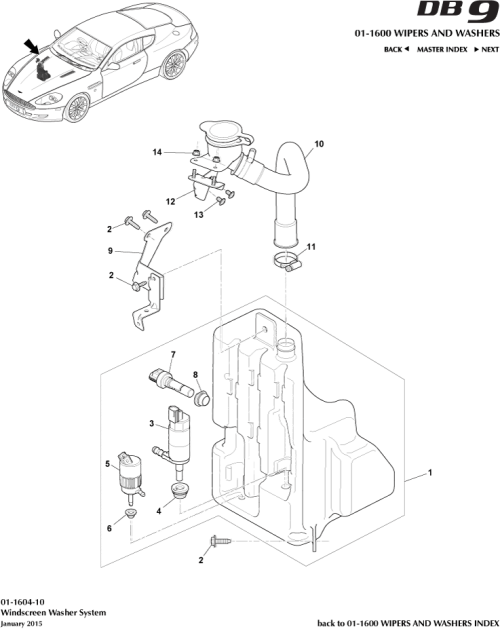Part Diagram for Aston Martin 4G43-17B613-A-PIA001