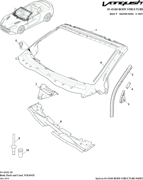 Part Diagram for Aston Martin GOFD33-F02526-BA