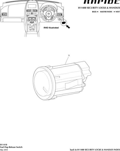 Part Diagram for Aston Martin 6G33-9B242-BA
