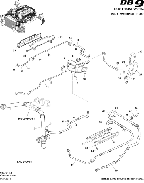 Part Diagram for Aston Martin 4G43-19B518-BC