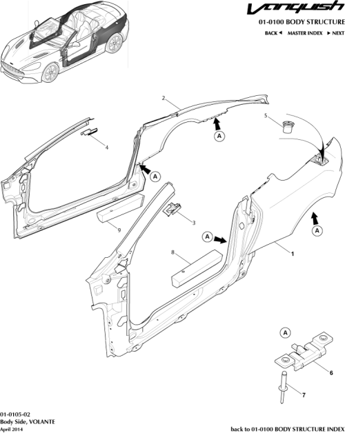 Part Diagram for Aston Martin ED33-54246A34-AB
