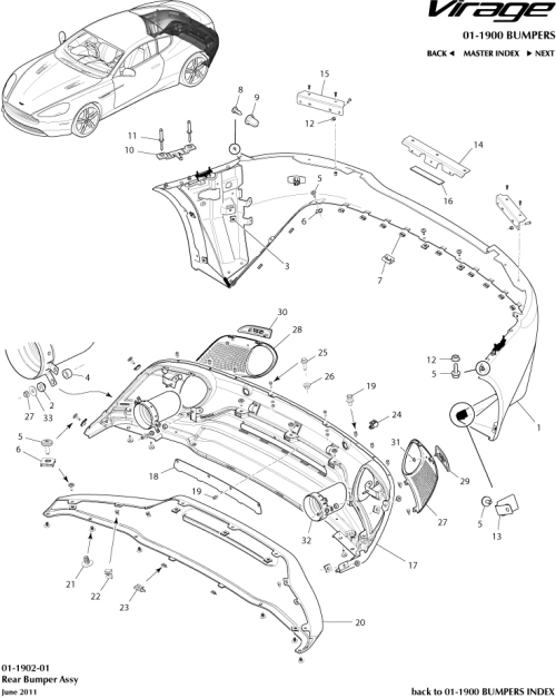 Part Diagram for Aston Martin CG43-17E955-AD