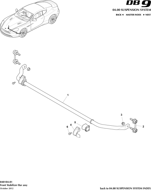 Part Diagram for Aston Martin 4G43-5489-AC