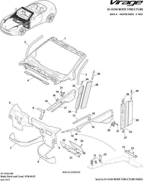 Part Diagram for Aston Martin GOAG33-F02661-AA
