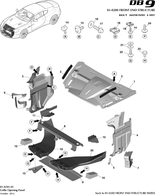Part Diagram for Aston Martin 703729