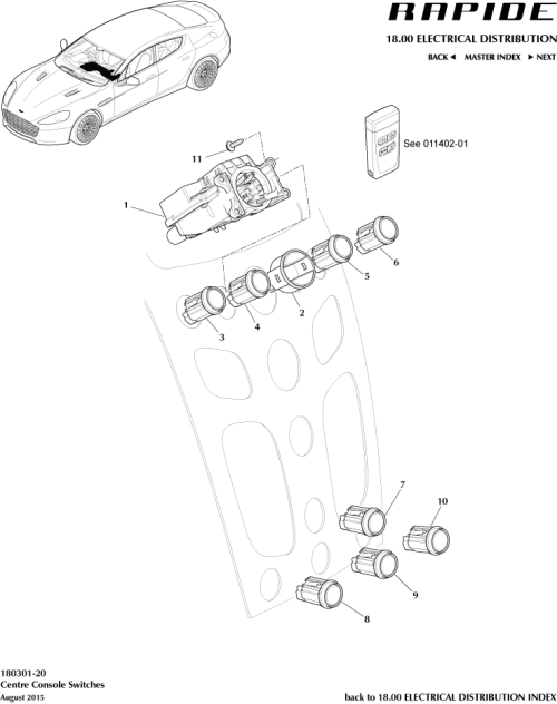 Part Diagram for Aston Martin GD43-2C418-AA