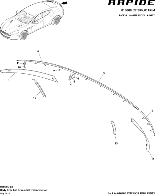 Part Diagram for Aston Martin KD43-13554-AA