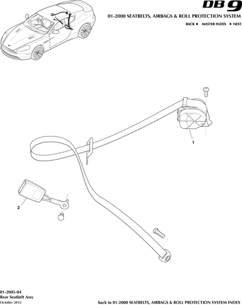 Part Diagram for Aston Martin 4G43-613K21-BD